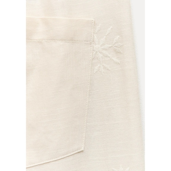 ZARA EMBROIDERED PANTS ZW COLLECTION - Picture 12 of 14